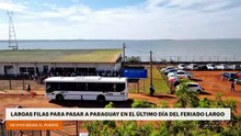 Largas filas para pasar a Paraguay en el último día del feriado largo