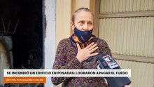 SE INCENDIÓ UN EDIFICIO EN POSADAS: LOGRARON APAGAR EL FUEGO