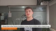 Choque fatal en San Vicente: familiares y amigos dieron el último adiós a Joaquín Lange