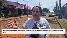 Vecinos del barrio San Jorge comparten el tradicional jopará con música en vivo