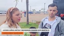 Llevan 8 años juntos y decidieron casarse este martes 13