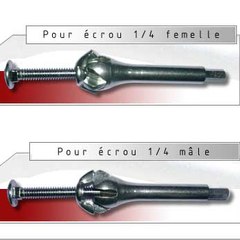 Douille pour abri d'auto / wing nut driver