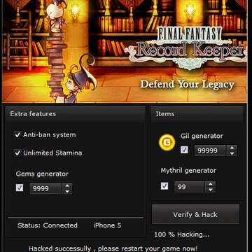 Final Fantasy Record Keeper Hack