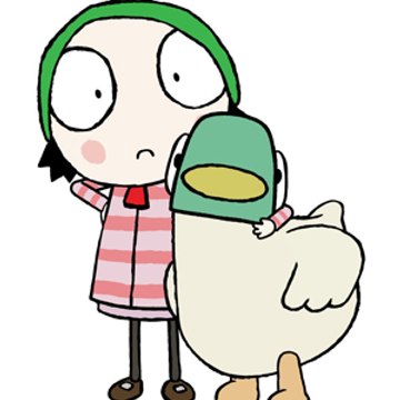 Sarah and Duck Cute