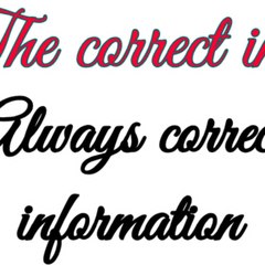 The correct info