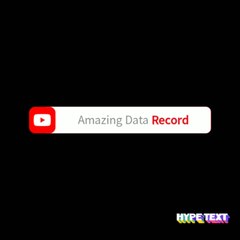Amazing Data Record