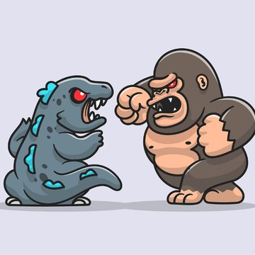 Godzilla and Kong