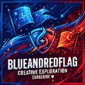 Blue and Red Flag