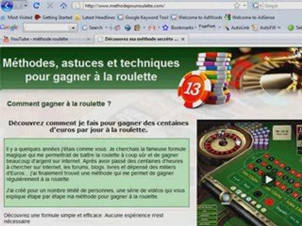 Une vraie méthode pour gagner à la roulette