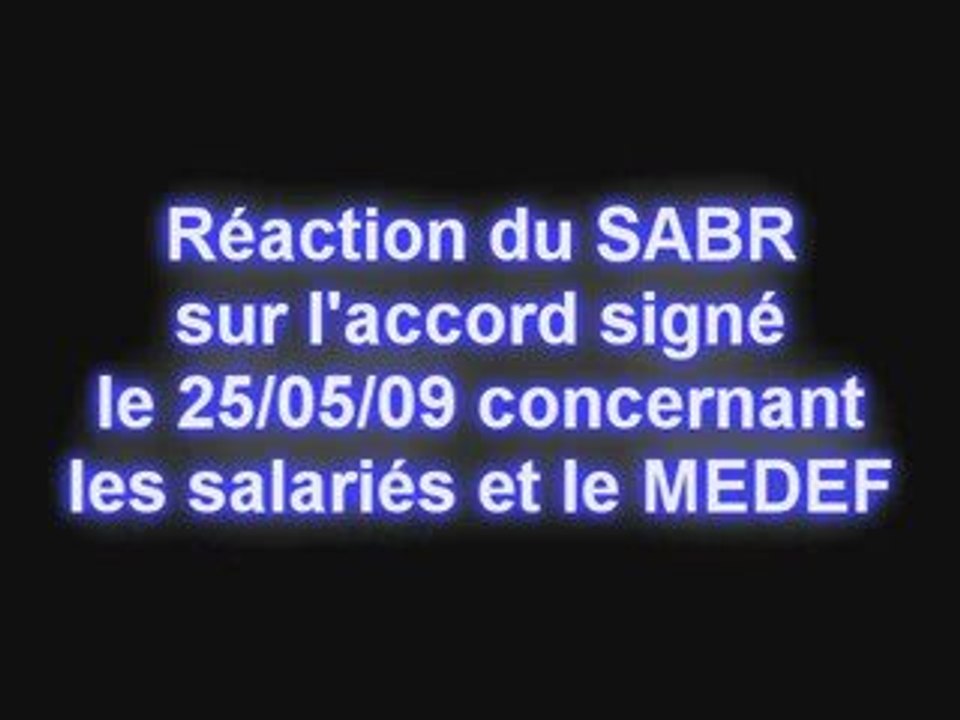 SABR Le Salaire et le Medef