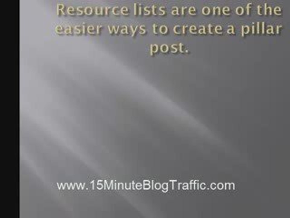 Use Pillar Posts For More Blog Visitors