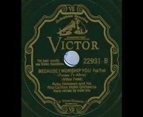 Ruby Newman Ritz-Carlton H. Orchestra-Because I Worship You