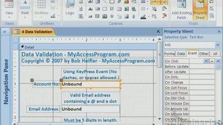 Data Validation code for Microsoft Access forms