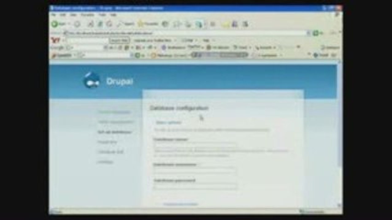 Drupal installation and configuration