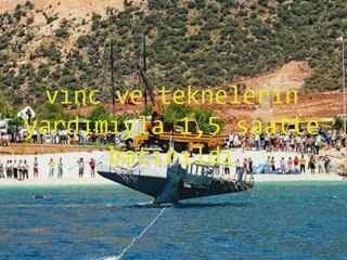 turızm icın kaş  ta kargo uçagı batırıldı