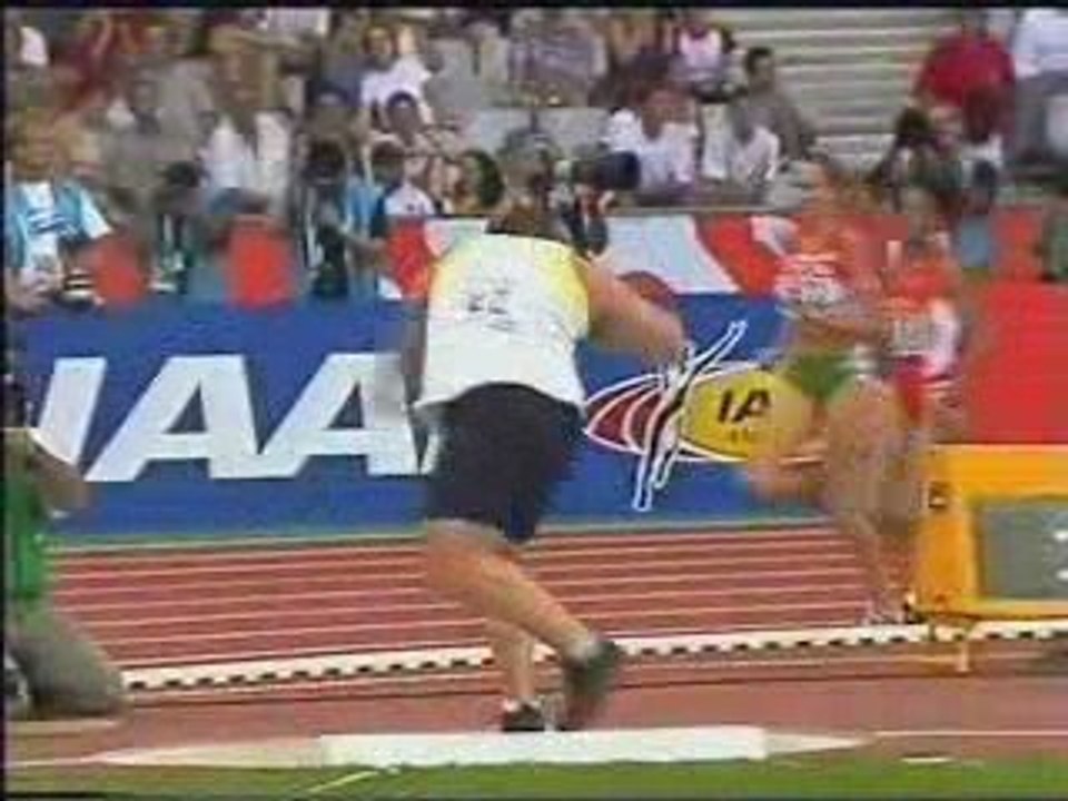 Athlé finale lancer poids mondiaux 2003 Paris partie 5