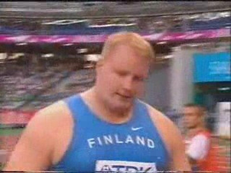 Athlé finale lancer poids mondiaux 2003 Paris partie 6