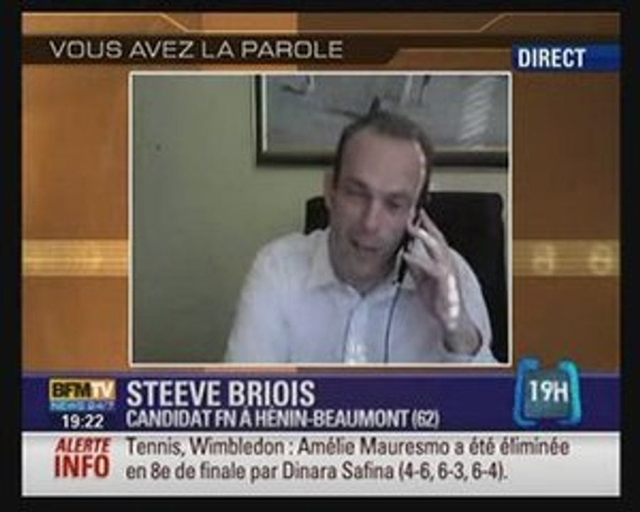 Steeve Briois sur BFM-TV 29/6/2009