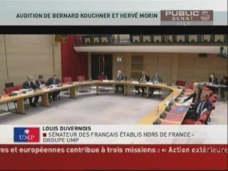Audition,Audition par la commission des finances de B.Kouchner, H.Morin