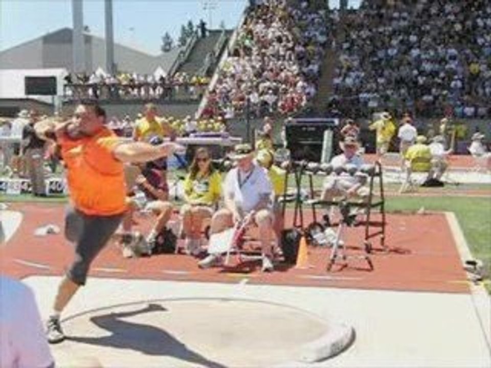 Athlé vidéo haute définition 210 im/s lancer poids USA 2009