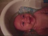 Kendall Giggling at Bathtime