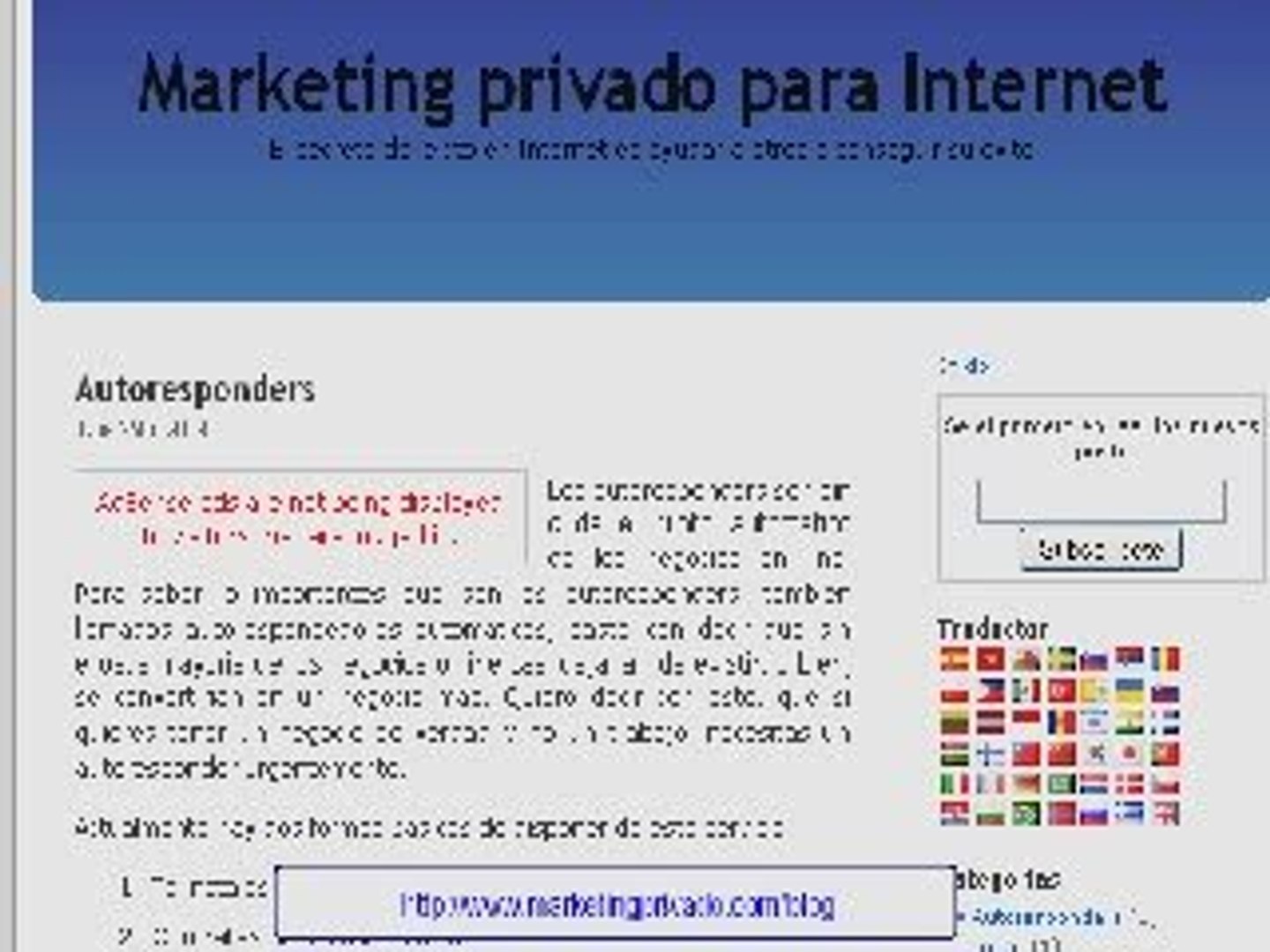 ⁣Presentacion Blog Marketingprivado.com/blog