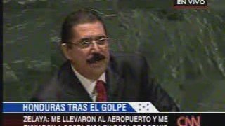 Manuel Zelaya ante la ONU - Que mal CNN en Español
