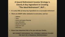 Baby Boomer Retirement Planning - Retirement Income