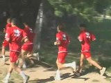 Cavalli et le Nîmes Olympique en stage en Corse (football)
