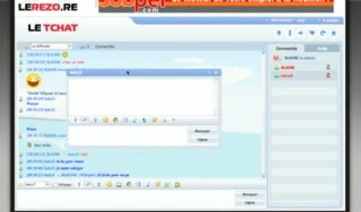 Présentation du tchat vidéo du site www.LeRezo.re