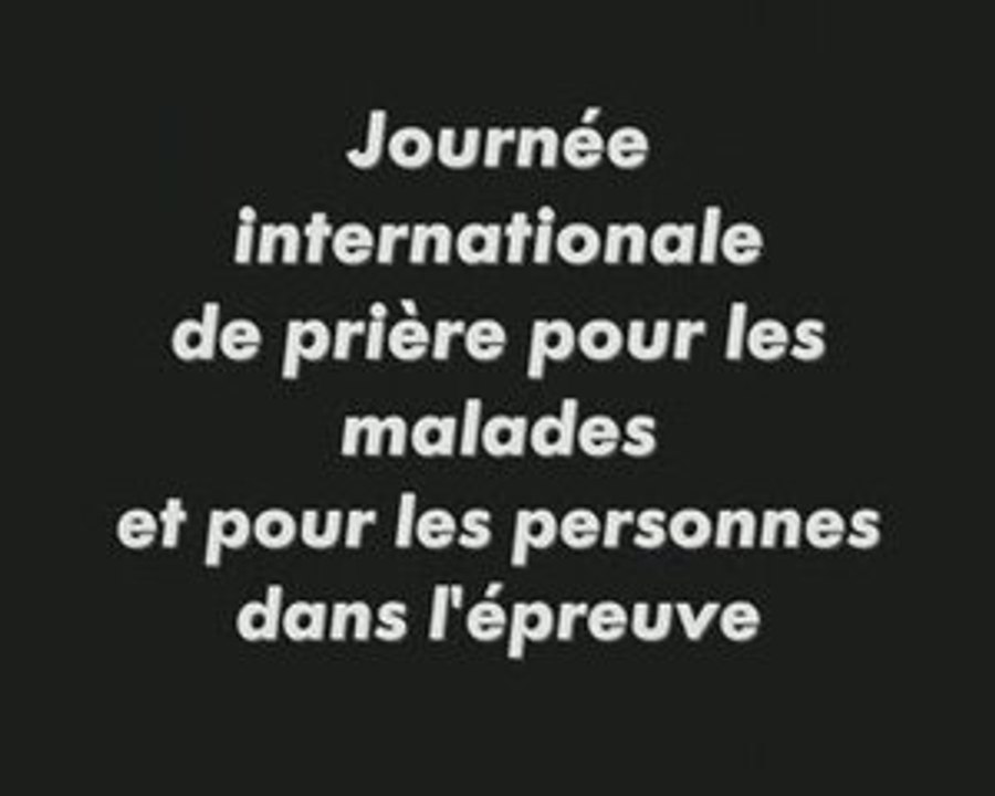Journée internationale de prière pour les malades