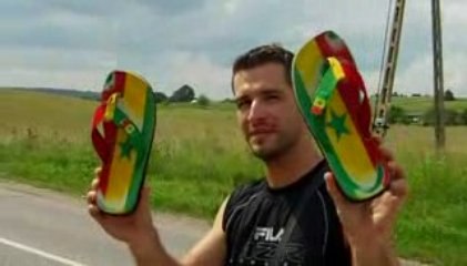 Séance de stop entre Suwalki et le Lithuanie