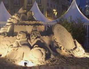 Les sculptures sur sable de Cambrai mises en lumière