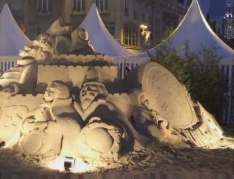 Les sculptures sur sable de Cambrai mises en lumière
