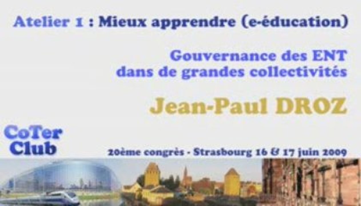 Gouvernance des ENT - Jean Paul Droz