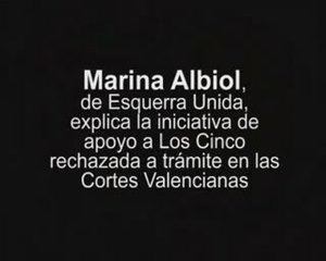Marina Albiol Esquerra Unida sobre iniciativa por Los Cinco