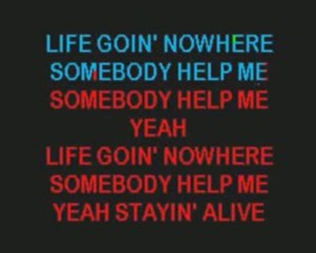 Bee gees - Stayin alive karaoke