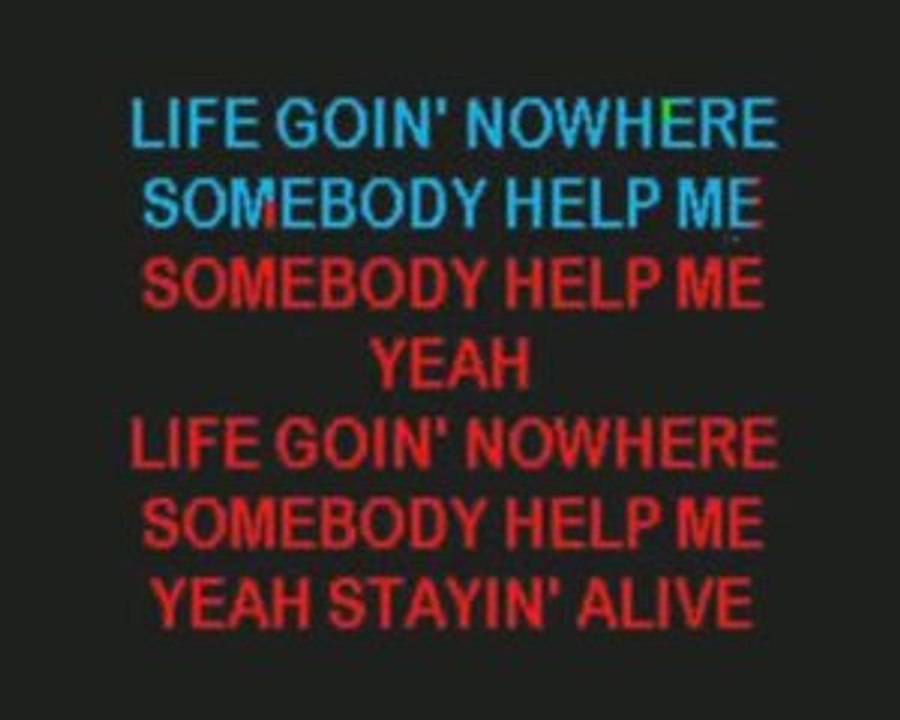 Bee gees - Stayin alive karaoke