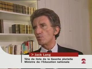 Jack Lang battu à Blois en 2001