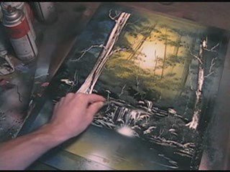 Forest Light - spray paint art