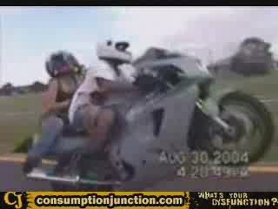 GIRLFRIEND FALLS OFF MOTORCYCLE