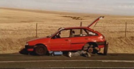 changer une roue dans le no man's land