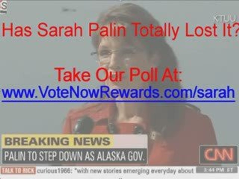Sarah Palin Resignation Has Sarah Palin Lost it?