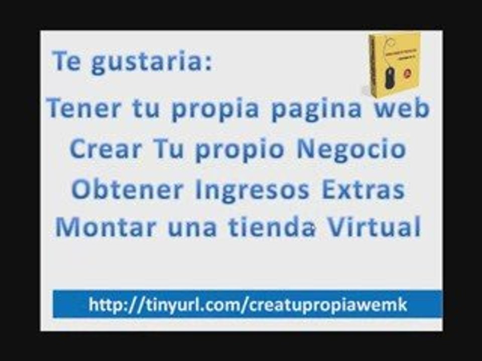 Crea tu propia Web y gana Dinero