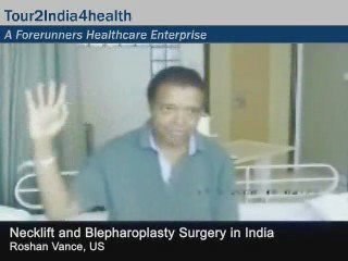 Neck lift surgery of an American national at Mumbai in India