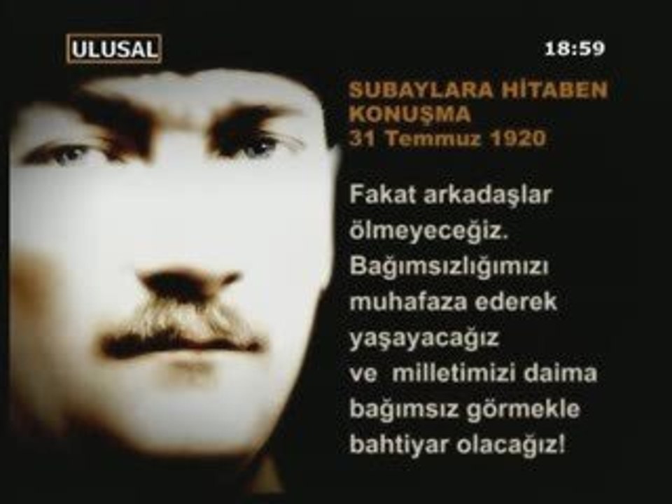 M.Kemal Atatürk/Subaylara Hitaben konuşma/31 Temmuz 1920