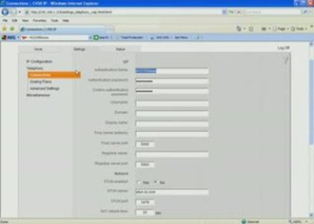 Configuration de Siemens Gigaset C450 IP avec Switzernet