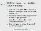 Get Guy Back - Get Him Back After A Breakup