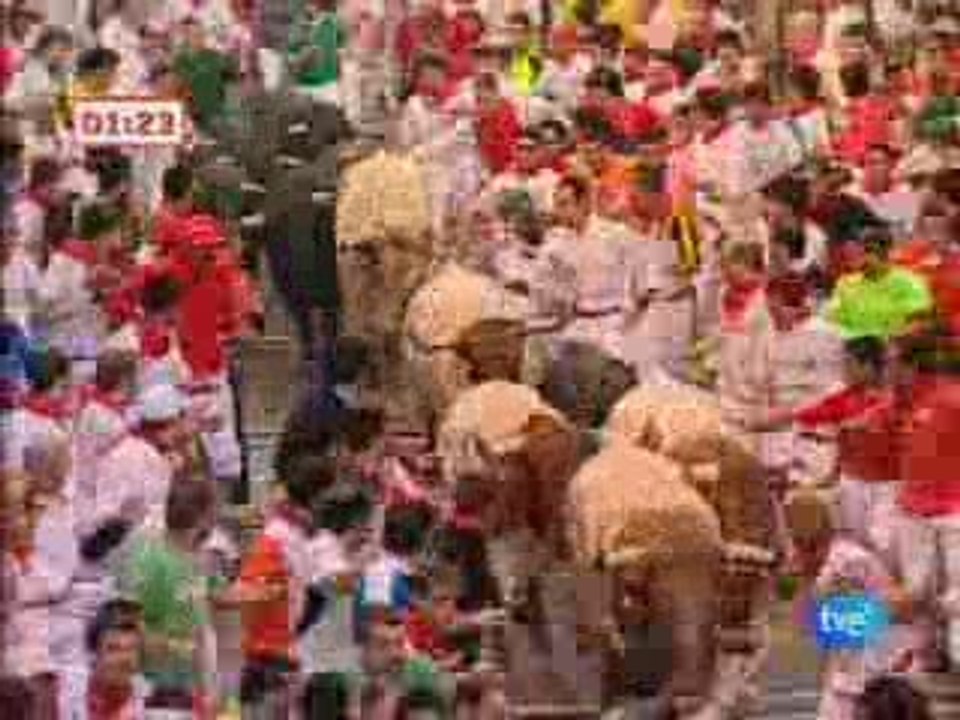 Pampelune : Encierro du 8 juillet : Toros de Cebada GAGO