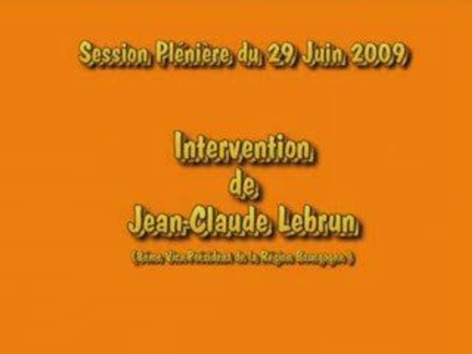 Intervention Jean-Claude Lebrun